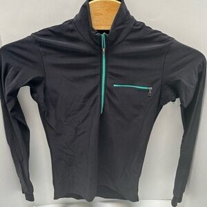 Vintage Patagonia Women's Nylon Blend Black‎ Jacket 1/2 Zip Medium Made in USA